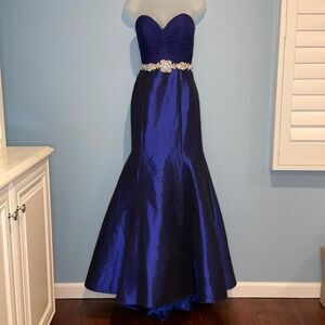 Jovani Strapless Mermaid Prom Pageant Black Tie Evening Gown NWT